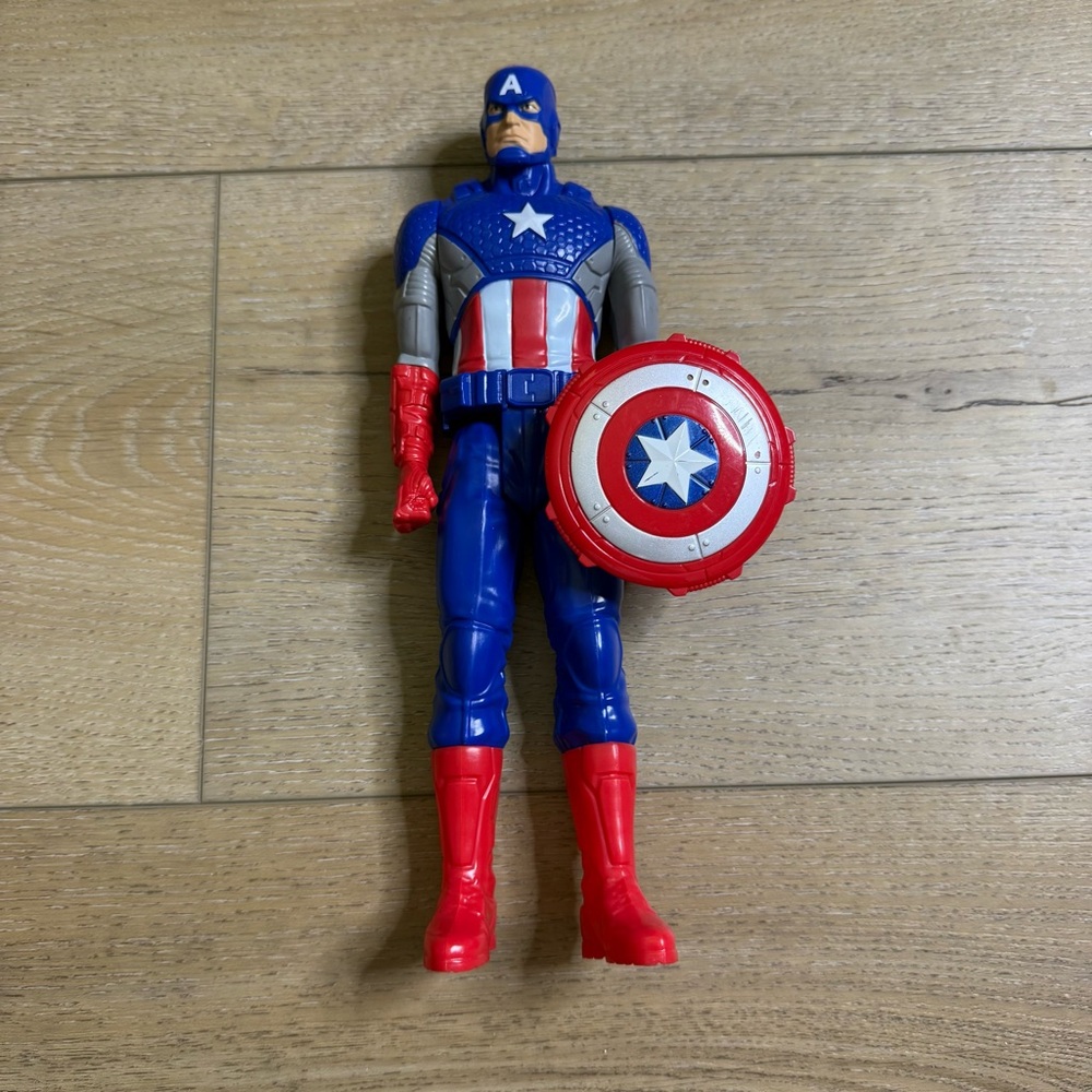 Marvel Captain America Titan Series Superhero Action Figure with Shield 12” - Picture 1 of 2
